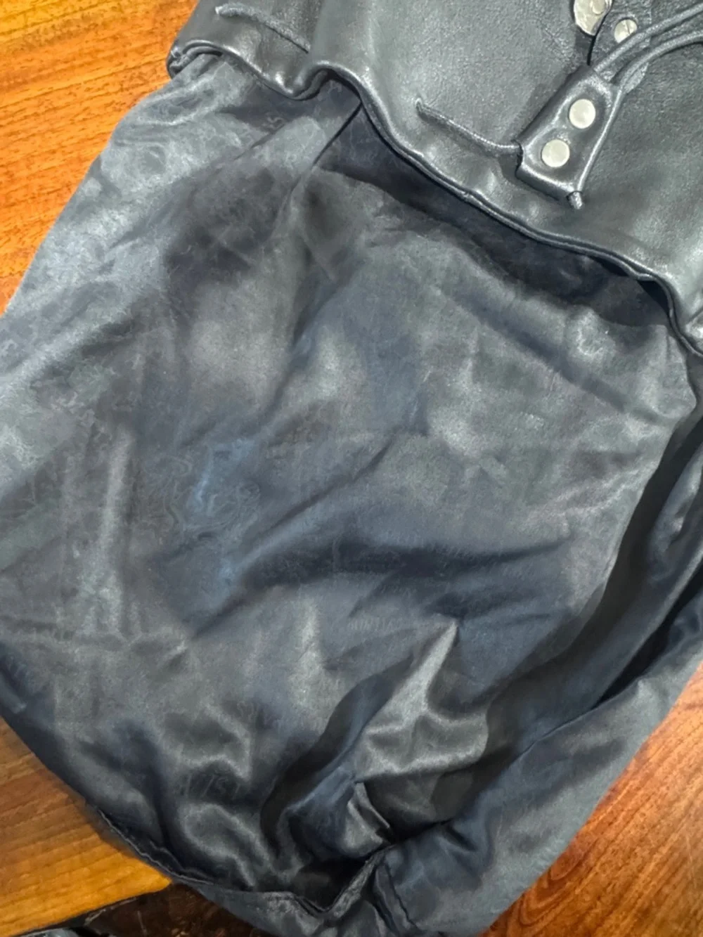 Bruno Rossi Vintage Black Leather Backpack Bag - Made in Italy